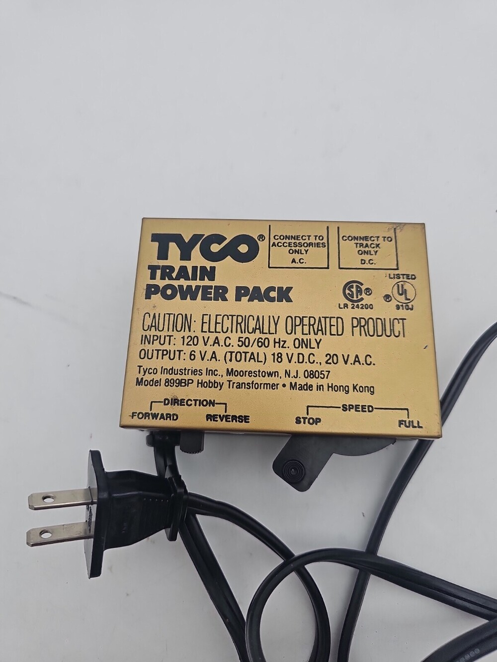 Vintage TYCO HO Scale 899BP Train Power Pack Transformer – Tested Works  2 Avail